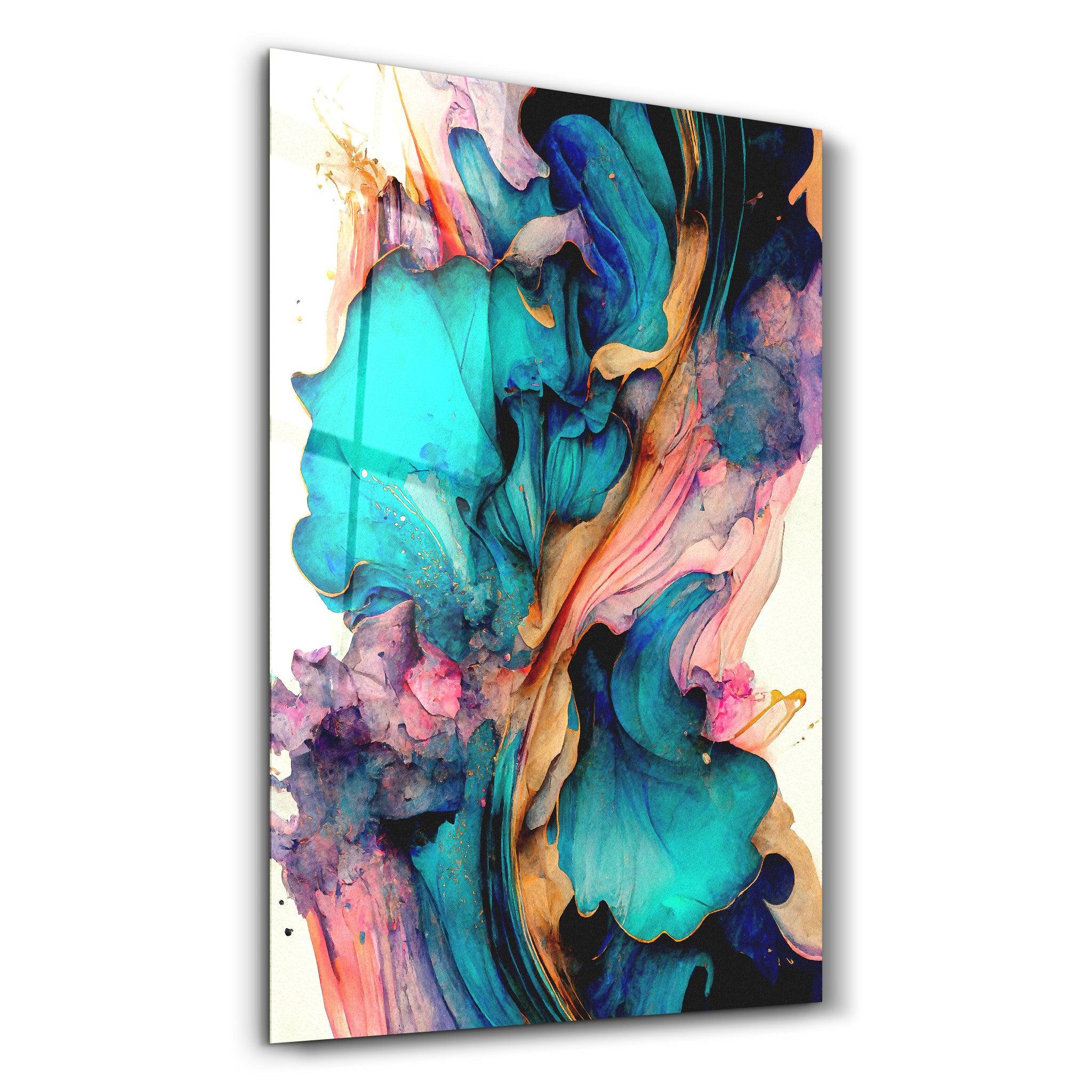 Colorwaves | Glass Wall Art - Artdesigna