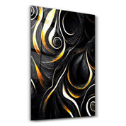 Golden Black Wood | Secret World Collection Glass Wall Art - Artdesigna