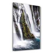 Burney Falls, California, USA | Glass Wall Art - Artdesigna