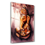 Indian Lord Ganesh | Glass Wall Art
