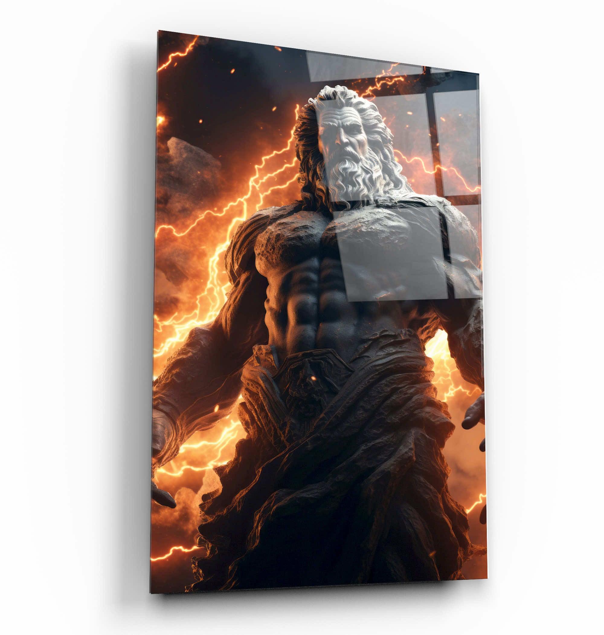 Zeus' Fire | Designers Collection Glass Wall Art - Artdesigna