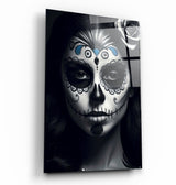 Sugar Skull Make Up | Designers Collection Glass Wall Art