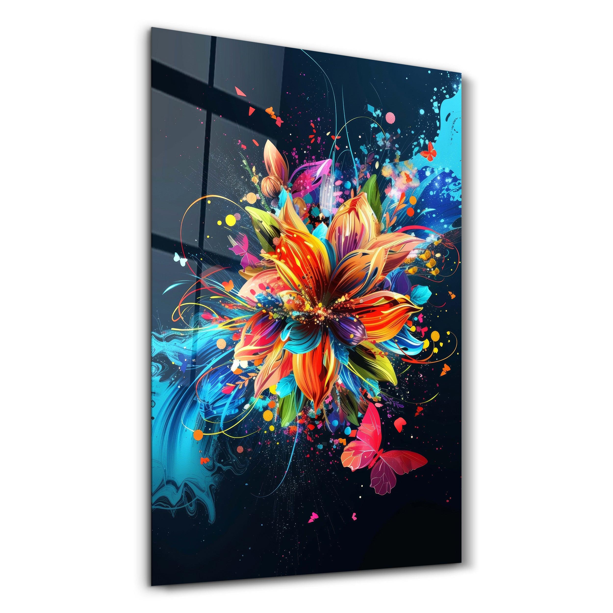 Spring Flowers - Glass Wall Art - Artdesigna