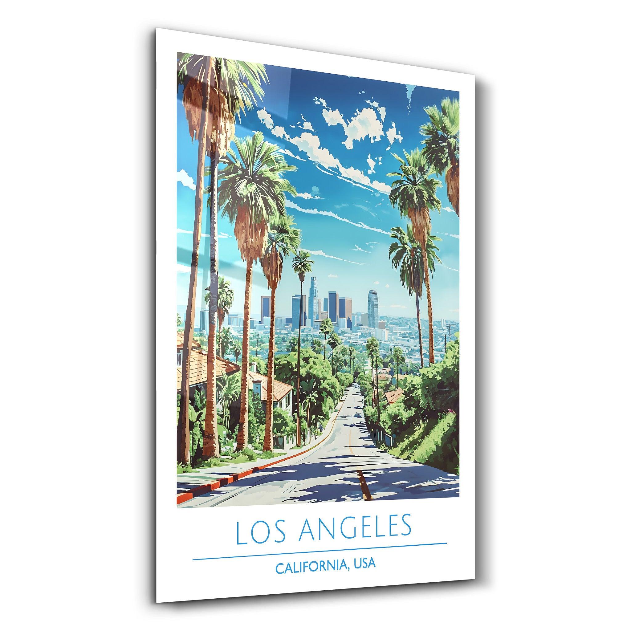 Los Angeles-California USA-Travel Posters | Glass Wall Art - Artdesigna