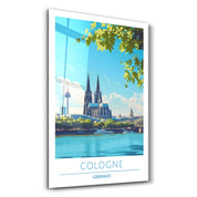 Germany Cologne-Travel Posters | Glass Wall Art - Artdesigna