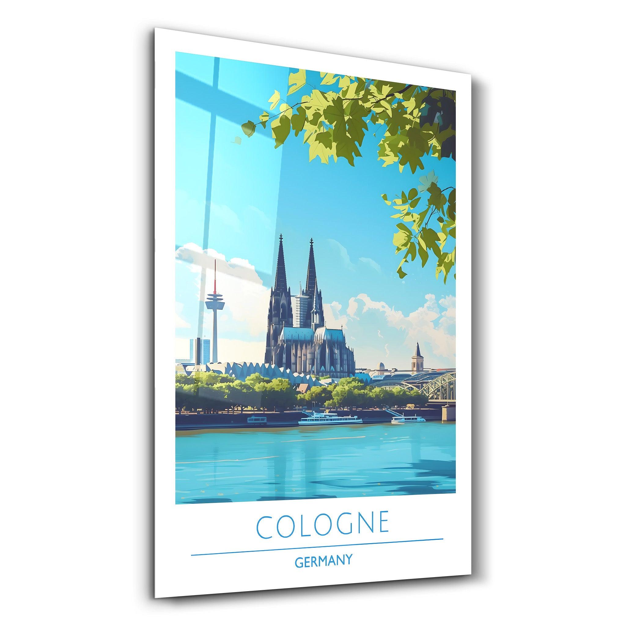 Germany Cologne-Travel Posters | Glass Wall Art - Artdesigna