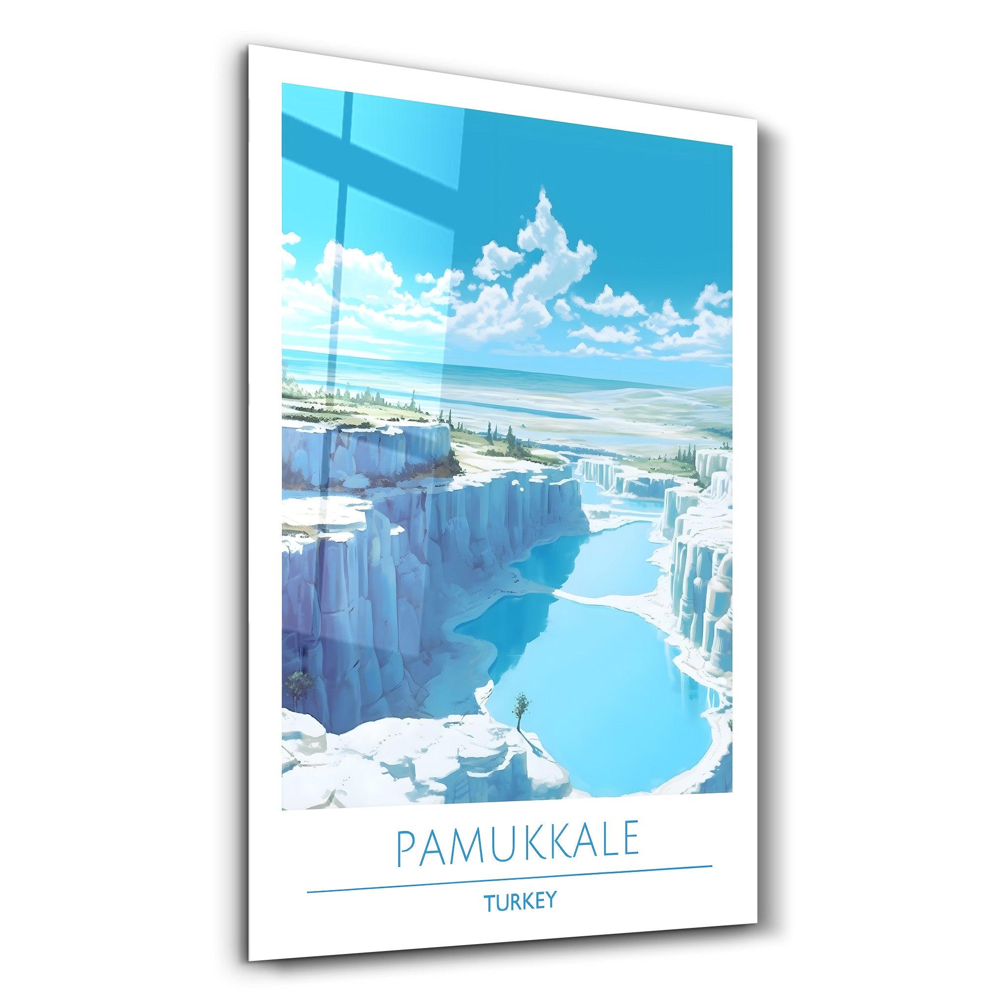 Pamukkale Turkey-Travel Posters | Glass Wall Art - Artdesigna