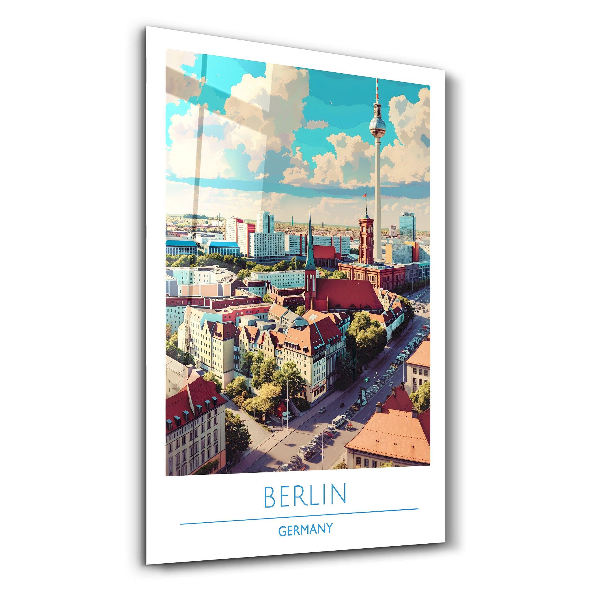 Berlin Germany 2-Travel Posters | Glass Wall Art - Artdesigna