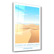 Dunas De Maspalomas-Las Palmas Spain-Travel Posters | Glass Wall Art - Artdesigna