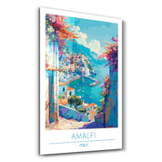 Amalfi Italy-Travel Posters | Glass Wall Art - Artdesigna