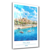 Palma Spain-Travel Posters | Glass Wall Art - Artdesigna