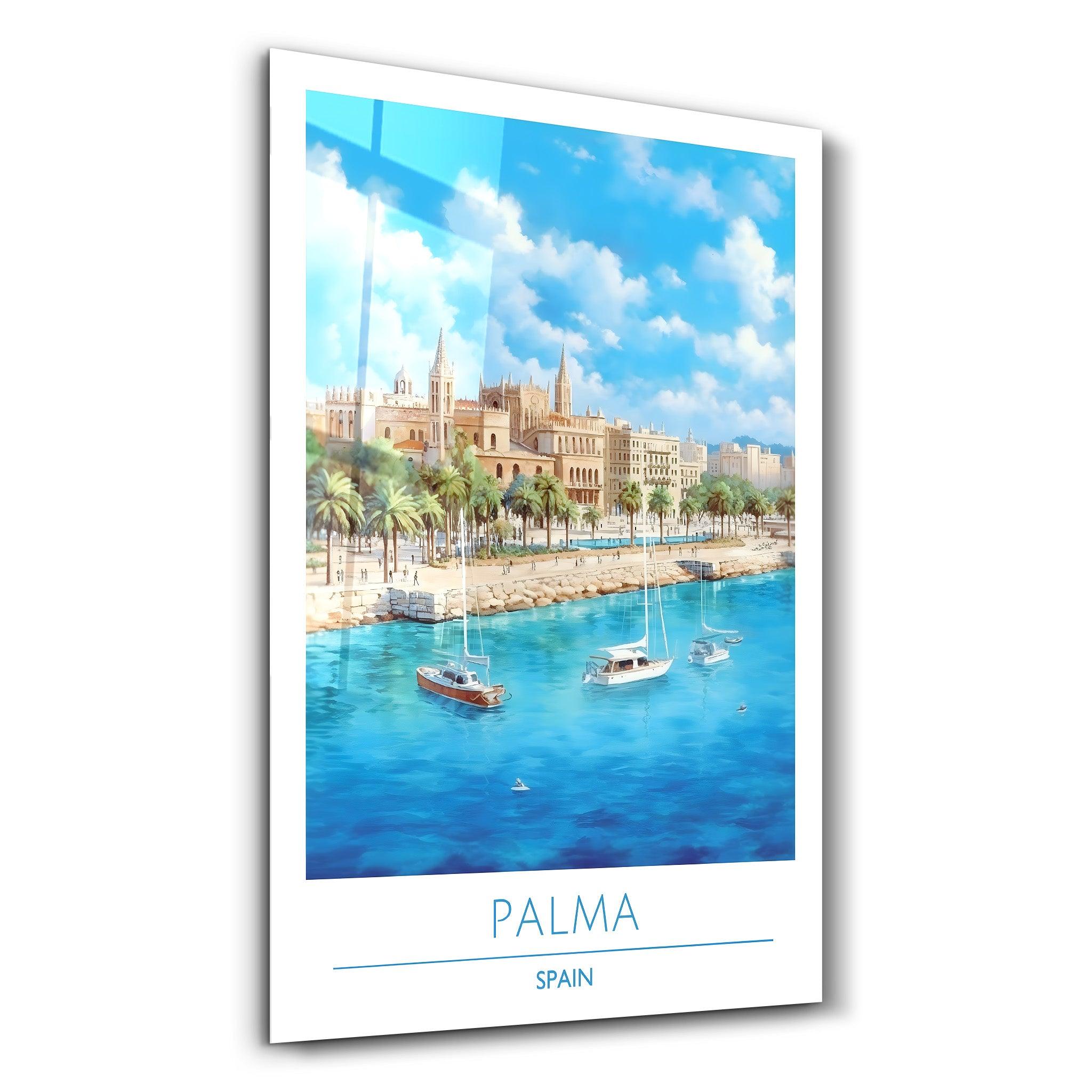 Palma Spain-Travel Posters | Glass Wall Art - Artdesigna