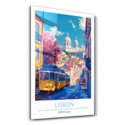 Lisbon Portugal-Travel Posters | Glass Wall Art - Artdesigna