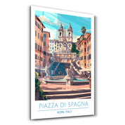 Piazza Di Spagna-Rome Italy-Travel Posters | Glass Wall Art - Artdesigna