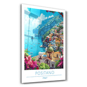 Positano Italy-Travel Posters | Glass Wall Art - Artdesigna