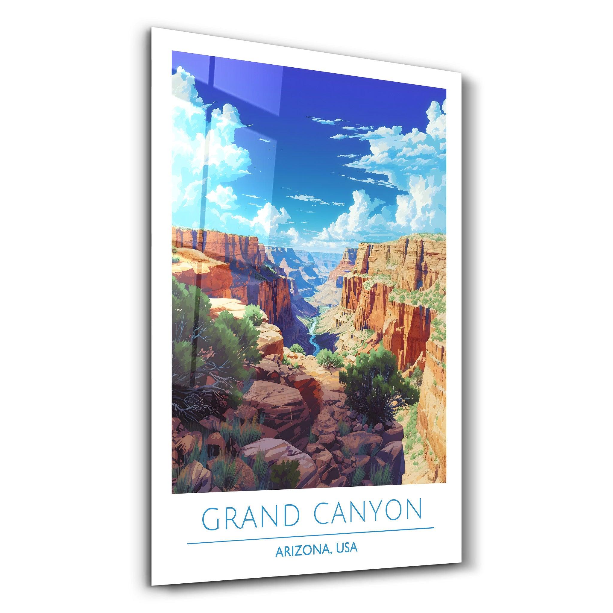 Grand Canyon 2-Arizona USA-Travel Posters | Glass Wall Art - Artdesigna