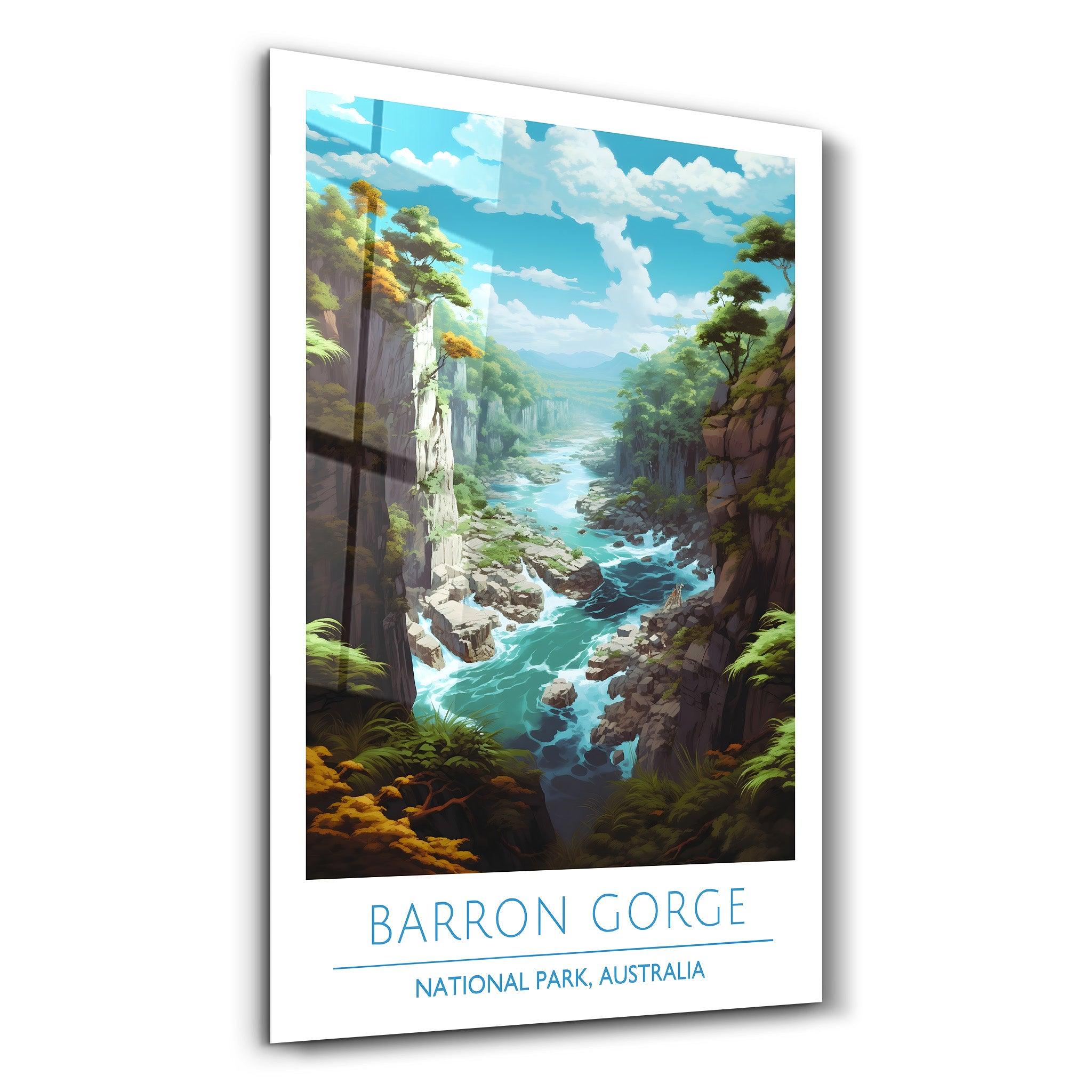 Barron Gorge-National Park Australia-Travel Posters | Glass Wall Art - Artdesigna