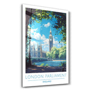 London Parliament England 1-Travel Posters | Glass Wall Art - Artdesigna