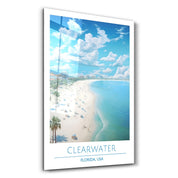 Clearwater-Florida USA-Travel Posters | Glass Wall Art - Artdesigna