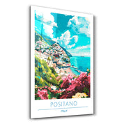 Positano Italy 2-Travel Posters | Glass Wall Art - Artdesigna