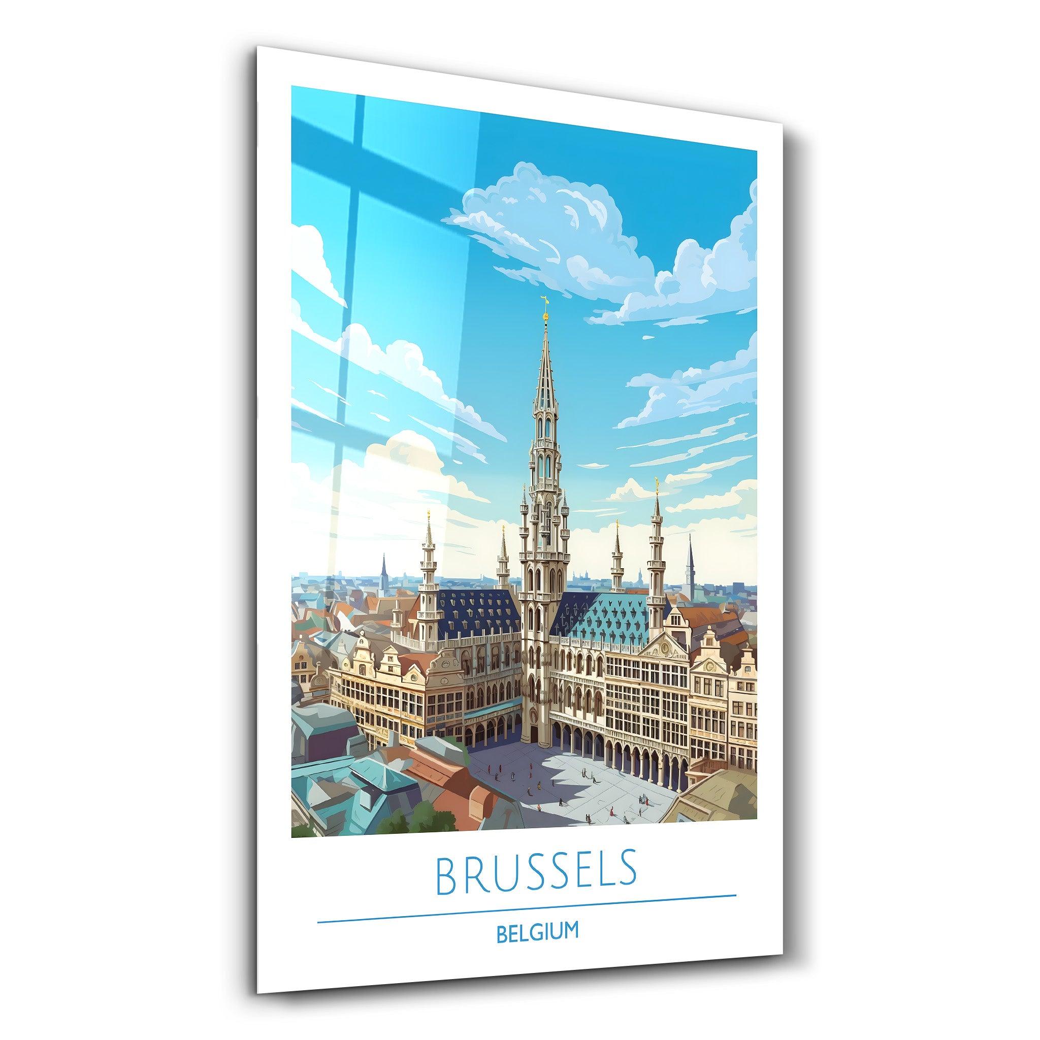 Brussels Belgium 1-Travel Posters | Glass Wall Art - Artdesigna