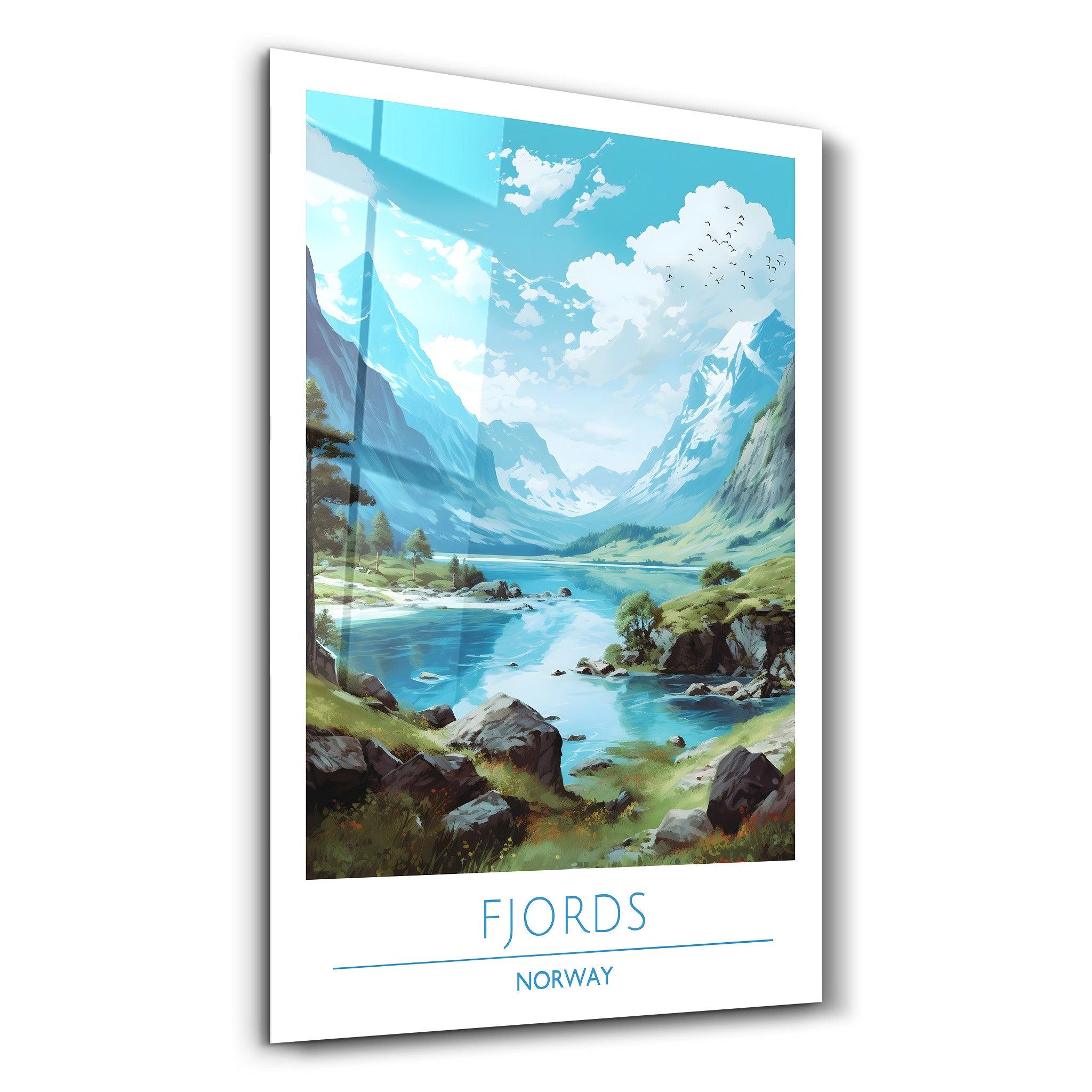 Fjords Norway-Travel Posters | Glass Wall Art - Artdesigna