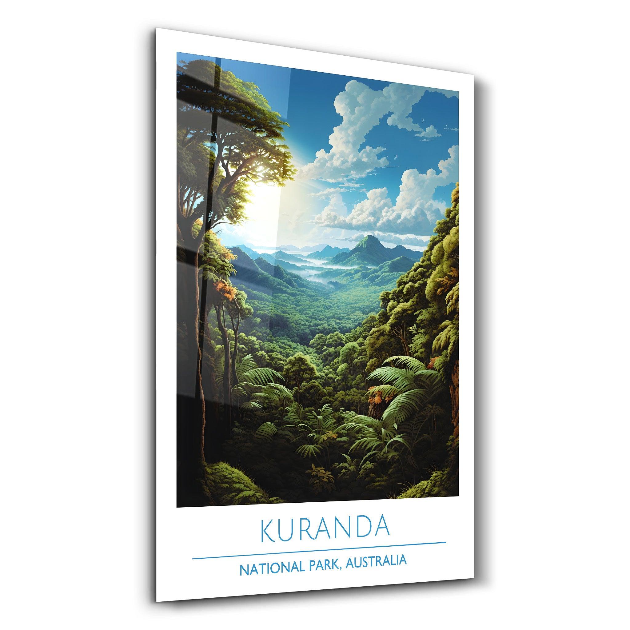 Kuranda-National Park Australia-Travel Posters | Glass Wall Art - Artdesigna