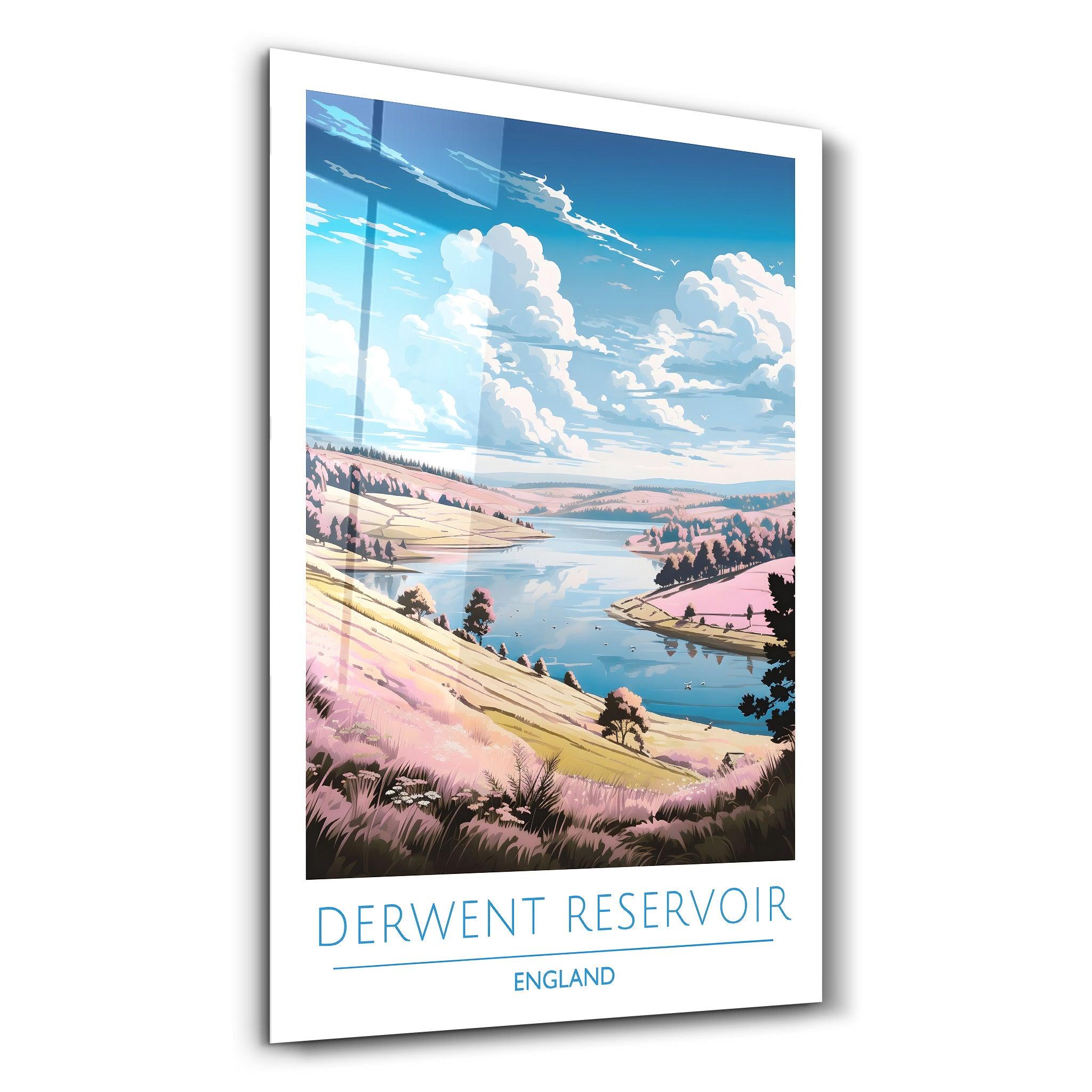 Derwent Reservoir England-Travel Posters | Glass Wall Art - Artdesigna