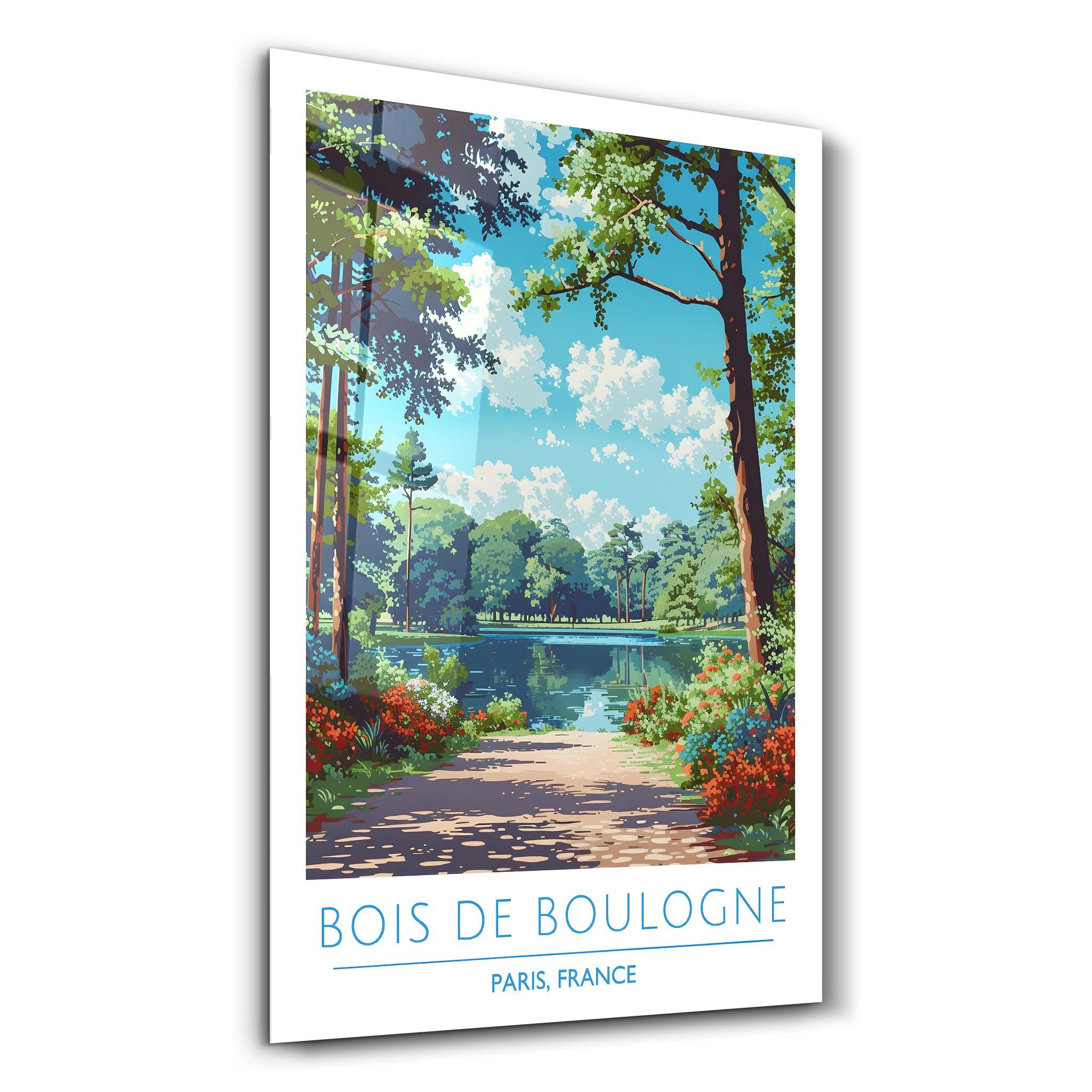 Bois De Boulogne-Paris France-Travel Posters | Glass Wall Art - Artdesigna