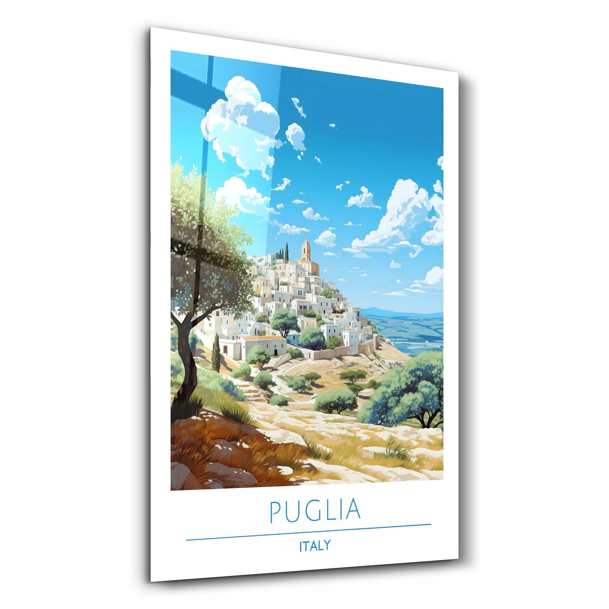 Puglia Italy-Travel Posters | Glass Wall Art - Artdesigna