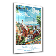 Park Guell 3-Barcelona Spain-Travel Posters | Glass Wall Art - Artdesigna