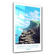 Giants Causeway Ireland-Travel Posters | Glass Wall Art - Artdesigna