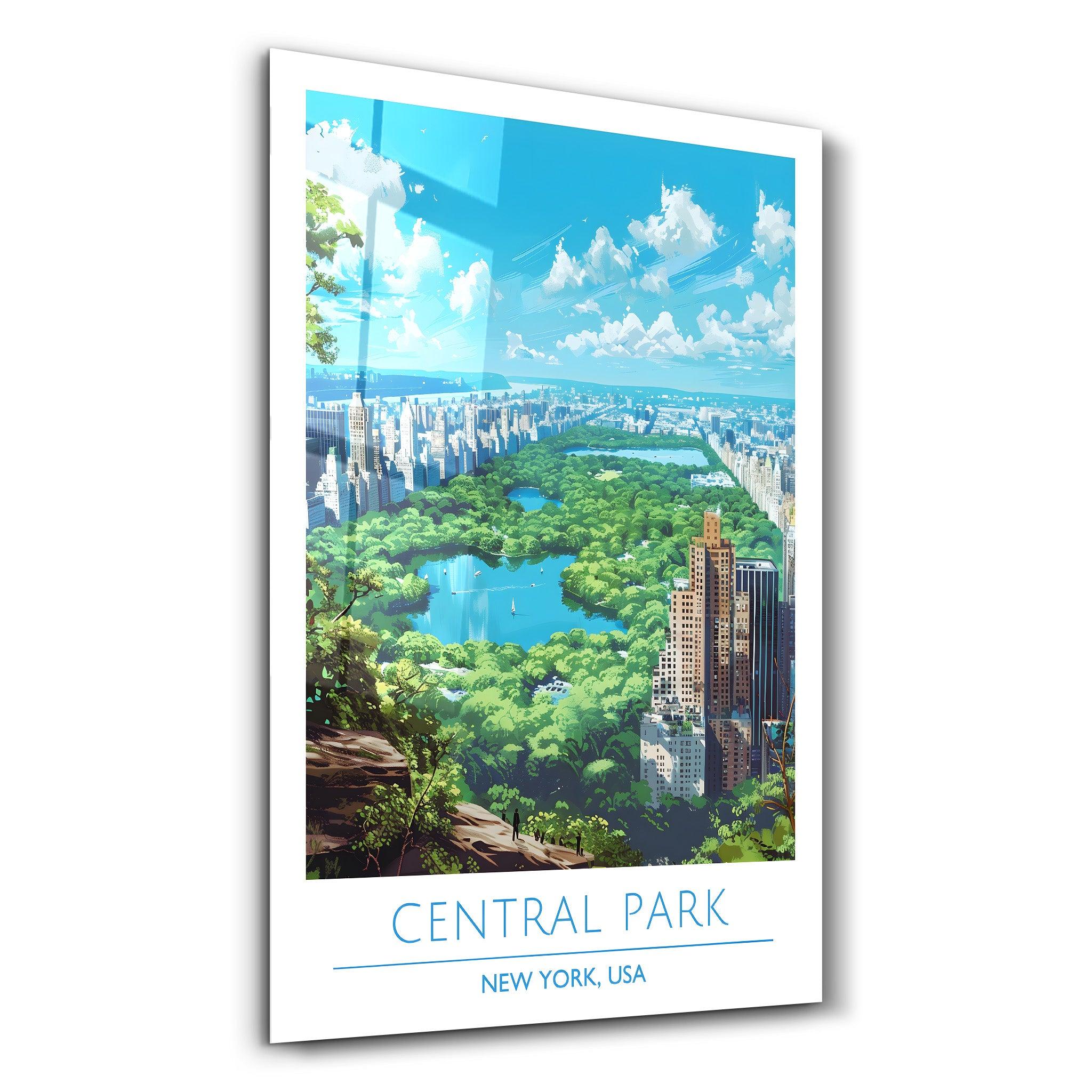 Central Park 3-New York USA-Travel Posters | Glass Wall Art - Artdesigna