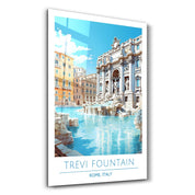 Trevi Fountain-Rome Italy-Travel Posters | Glass Wall Art - Artdesigna