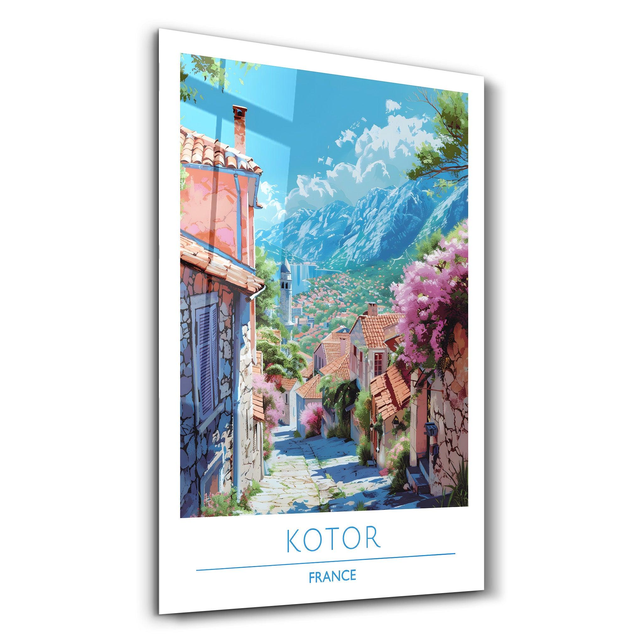 Kotor France-Travel Posters | Glass Wall Art - Artdesigna