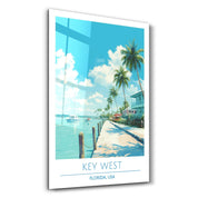 Key West-Florida USA-Travel Posters | Glass Wall Art - Artdesigna