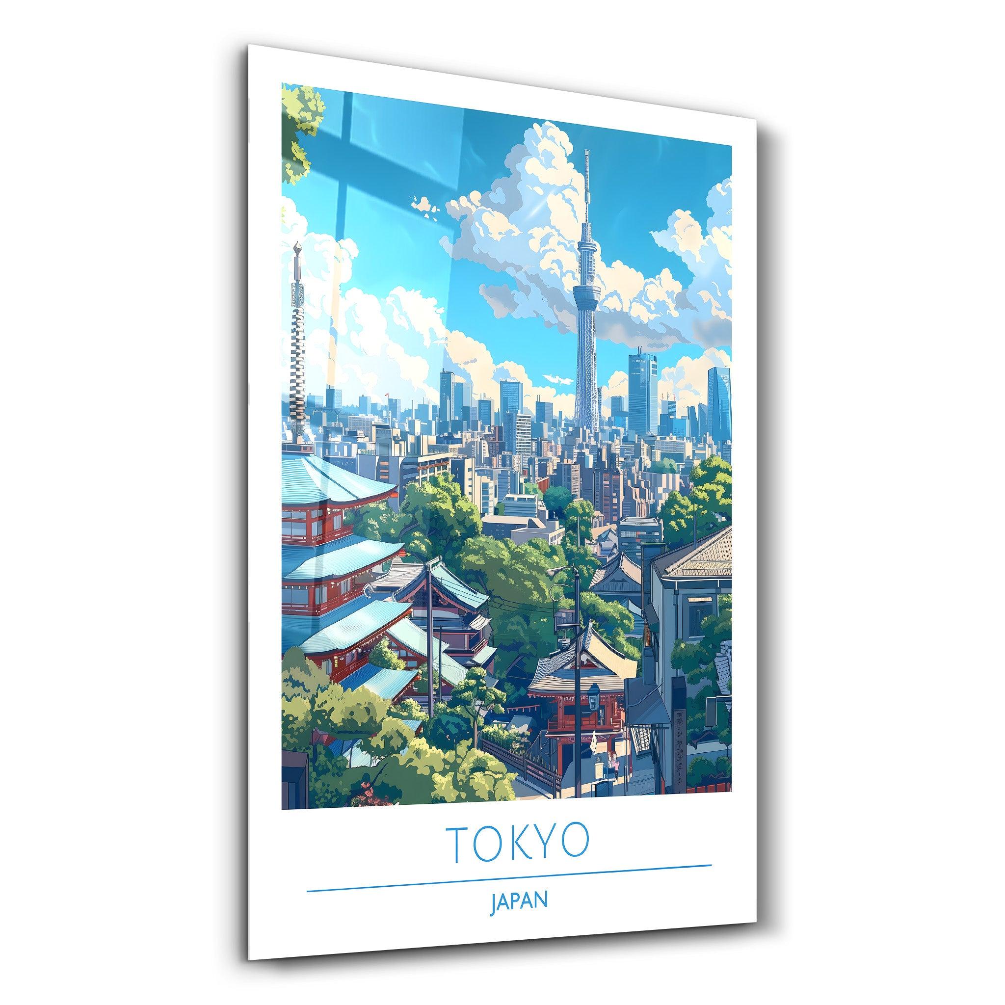 Tokyo Japan 2-Travel Posters | Glass Wall Art - Artdesigna