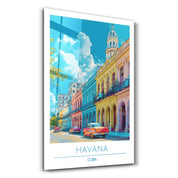 Havana Cuba 2-Travel Posters | Glass Wall Art - Artdesigna