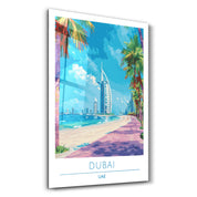 Dubai UAE-Travel Posters | Glass Wall Art - Artdesigna