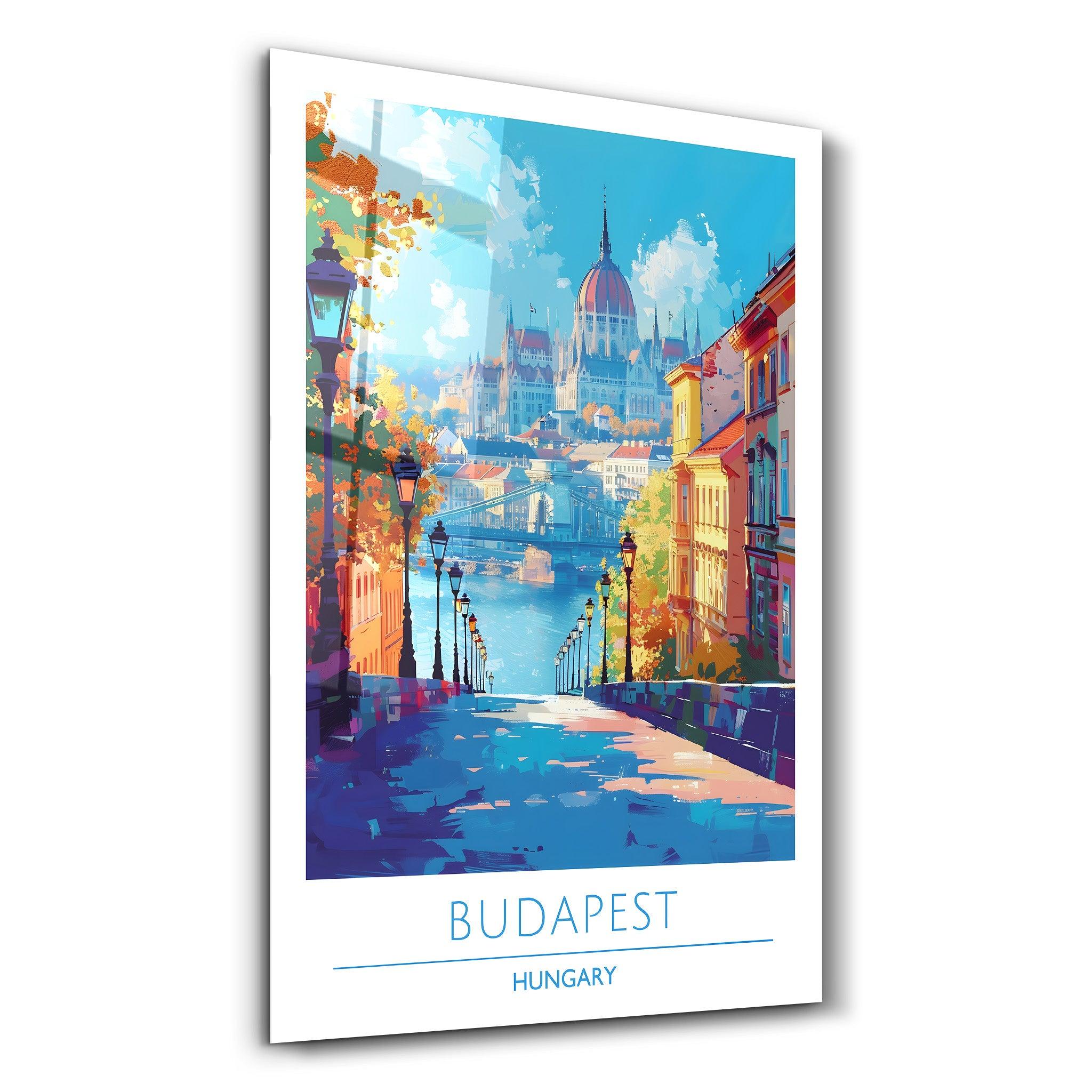 Budapest Hungary 2-Travel Posters | Glass Wall Art - Artdesigna