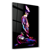 Yoga | Glass Wall Art - Artdesigna