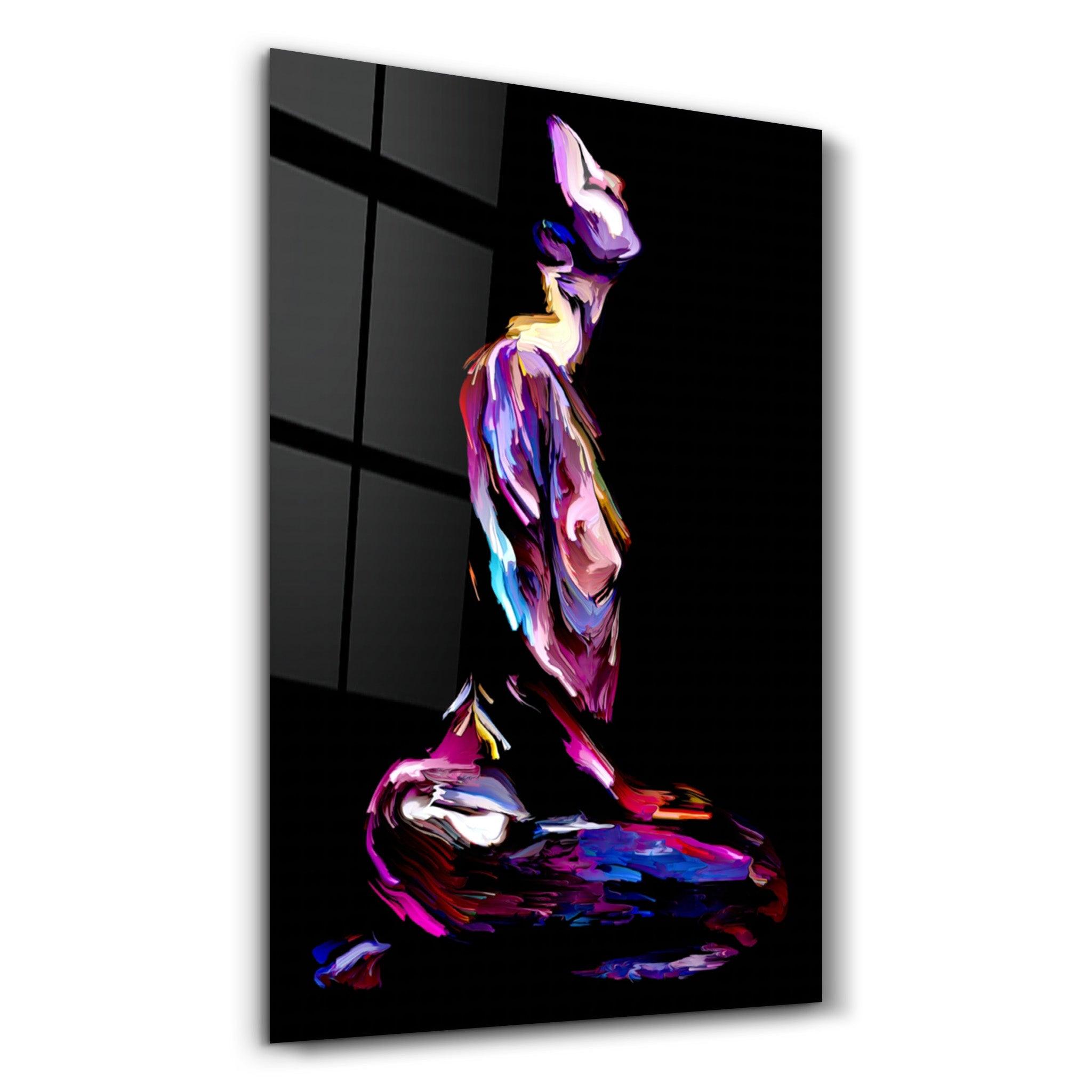 Yoga | Glass Wall Art - Artdesigna