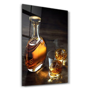 The Whiskey | Glass Wall Art - Artdesigna