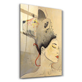 Lady Abstract - Hand-drawn Image | Glass Wall Art