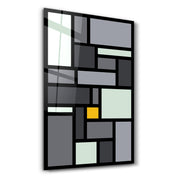 Signature Mustard | Designer's Collection Glass Wall Art - Artdesigna