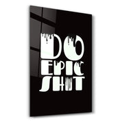 Do Epic X Black | Designers Collection Glass Wall Art - Artdesigna