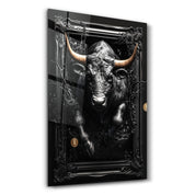 Angry Bull | Glass Wall Art