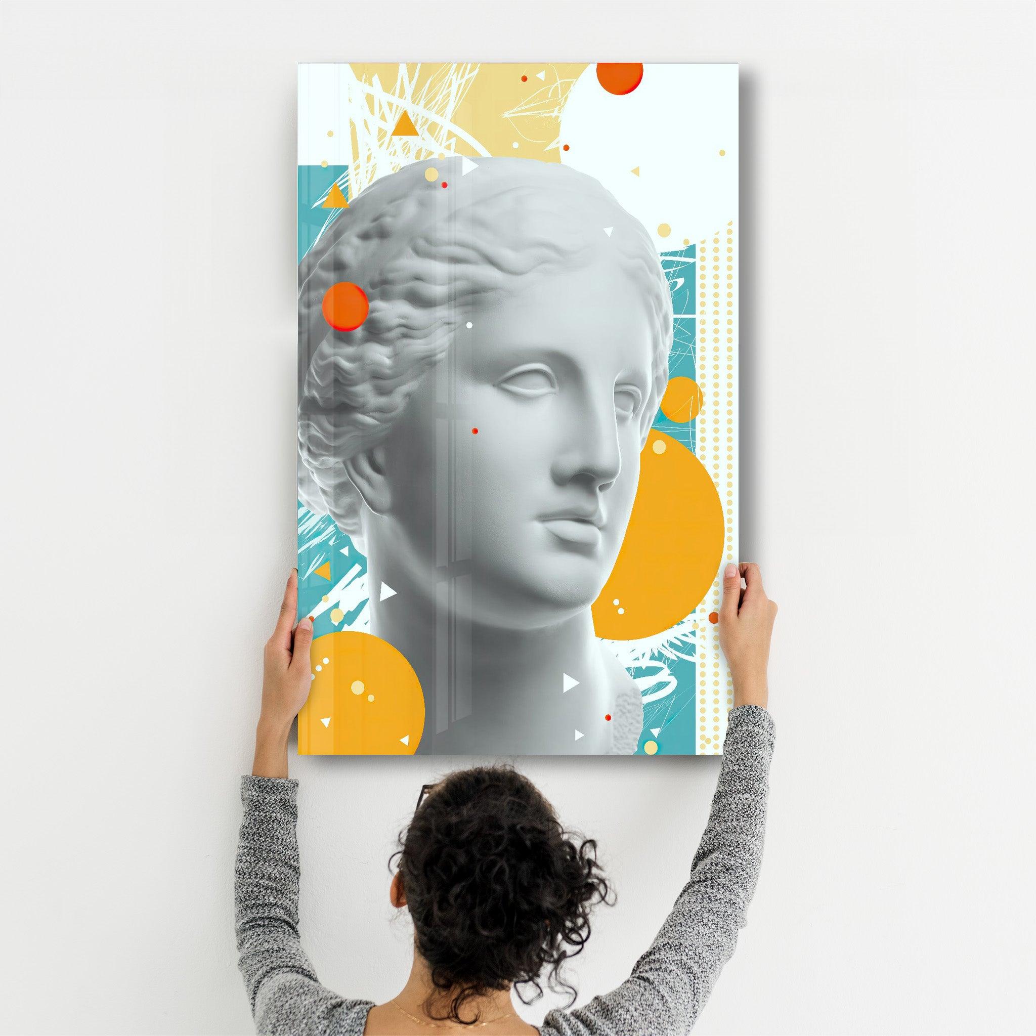 Abstract Venus Statue | Glass Wall Art - Artdesigna