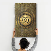 Gold Circle V3 | Glass Wall Art - Artdesigna