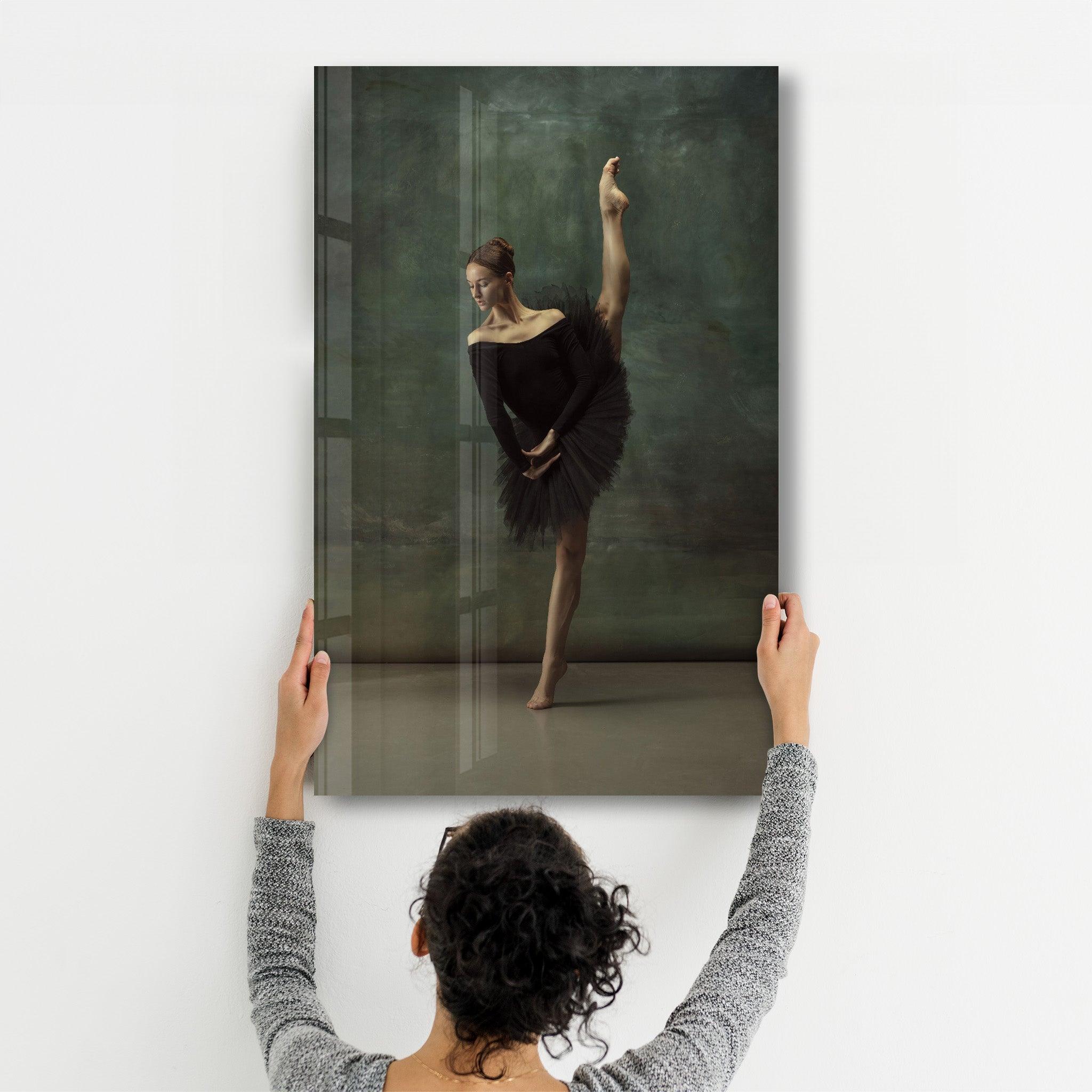 Ballerina V1 | Glass Wall Art - Artdesigna